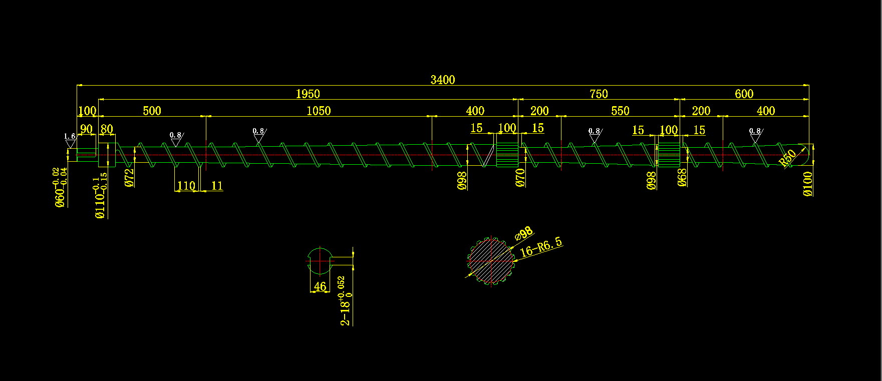 vented extrusion screw