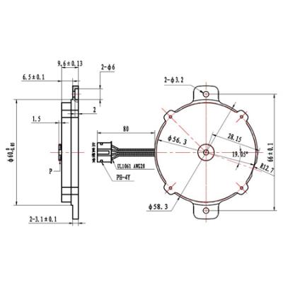 Ultra flat stepper motor Nema23 for feeders