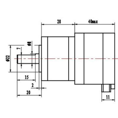 NEMA17 40mm geared Stepper Motor with planetary gear