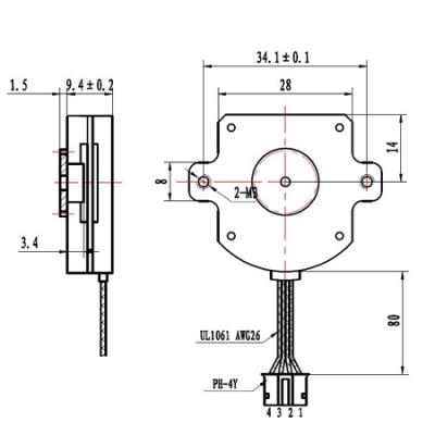 Ultra thin stepper motor Nema11 for stirrers