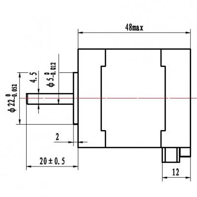 NEMA17 48mm 2-phase bipolar Stepper Motor