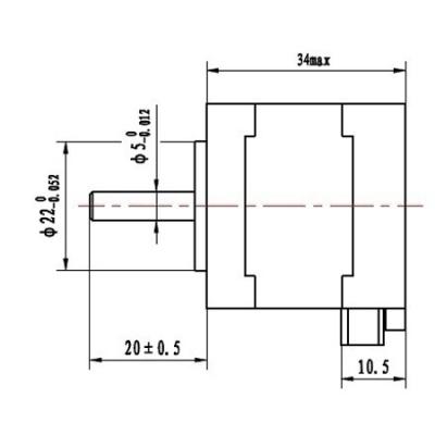 NEMA14 34mm 0.8A or 1.25A stepper motor