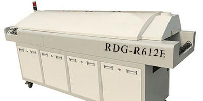 Structure of reflow oven with 11 temperature zones.