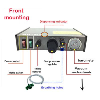 Semi-automatic or automatic liquid glue dispenser