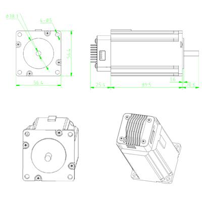 Robocults integrated stepper motor with driver