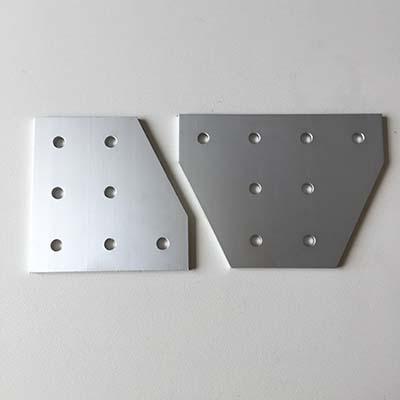 L or T plate for 3030 or 3060 aluminum profile