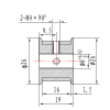 T5 12 or 14 tooth Timing Pulley