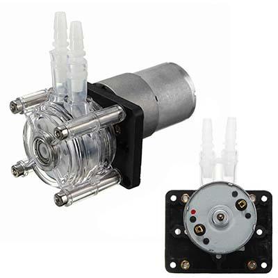 Volume flow rate dc motor or stepper peristaltic pump