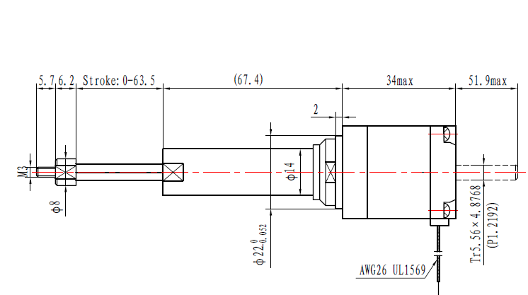 captive nema11 stepper motor