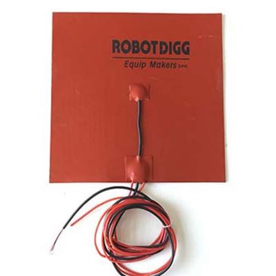 250mm square silicone rubber heater pad