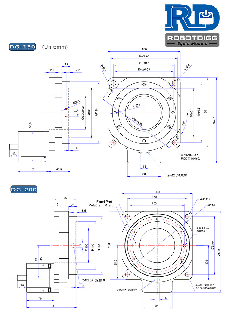 Stepper Motor Rotary Table TX130