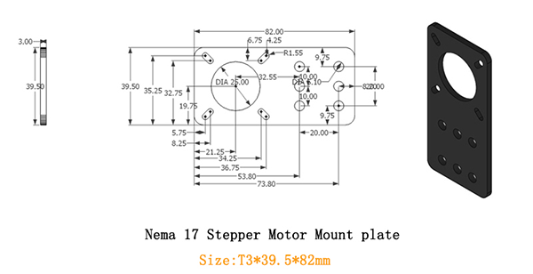 NEMA17 motor plate