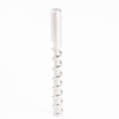 Vertical pellet 3D printing screw, barrel