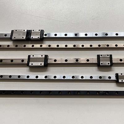 Chrome or nickel plated miniature linear rails