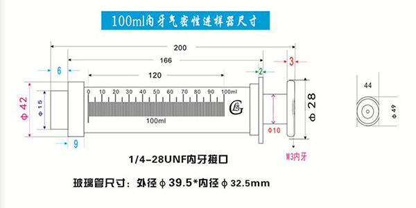 100ml gastight syringe