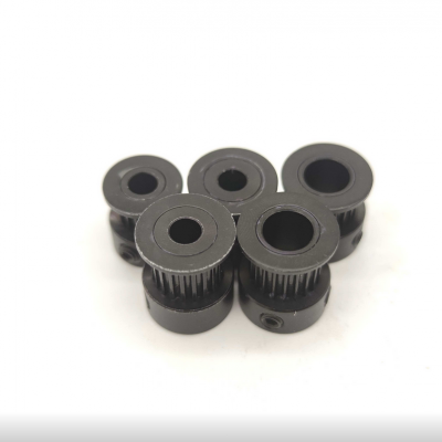 Voron 3D Printer black anodized 16, 20, 64 and 80 tooth GT2 pulley