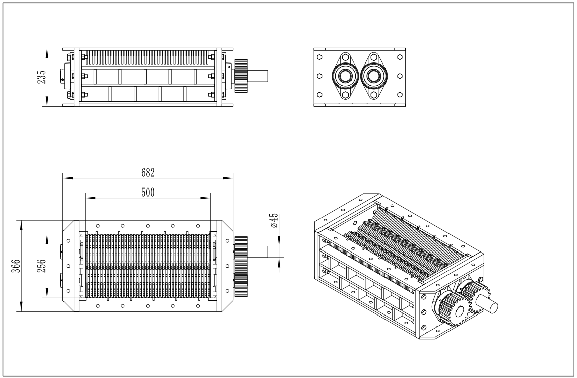 NM500 Shredder Knife Box