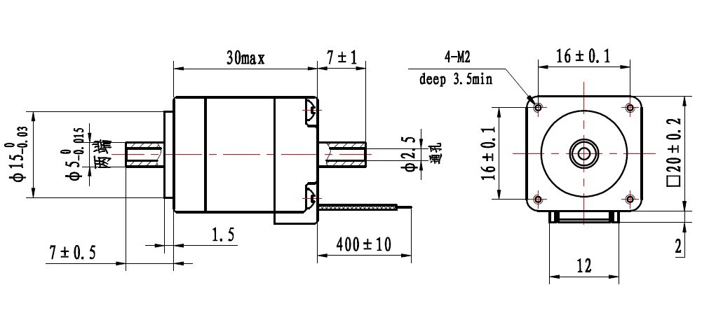 nema8 hollow shaft stepper motor