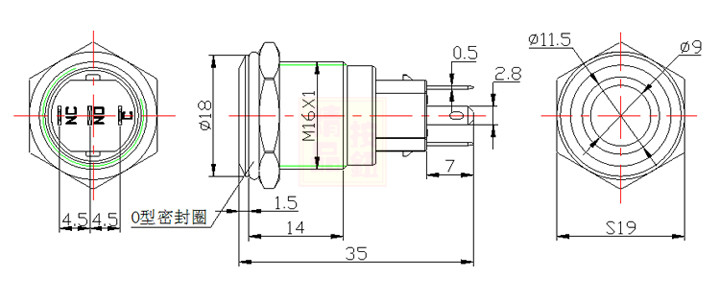 led switch button